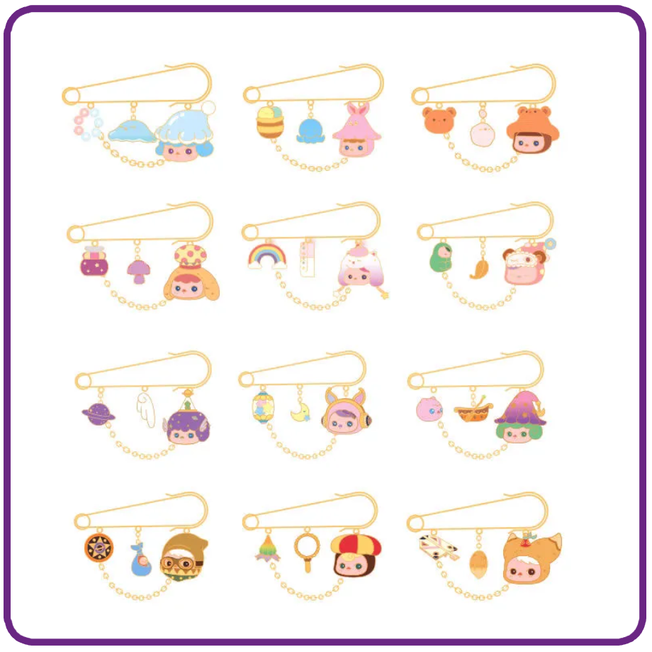 「PUCKY 精霊たちの毎日シリーズ ピンバッジ/キーホルダー」 - Image 3